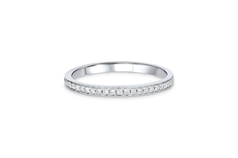 18k White Gold 0.20ctw Diamond Halfway Band