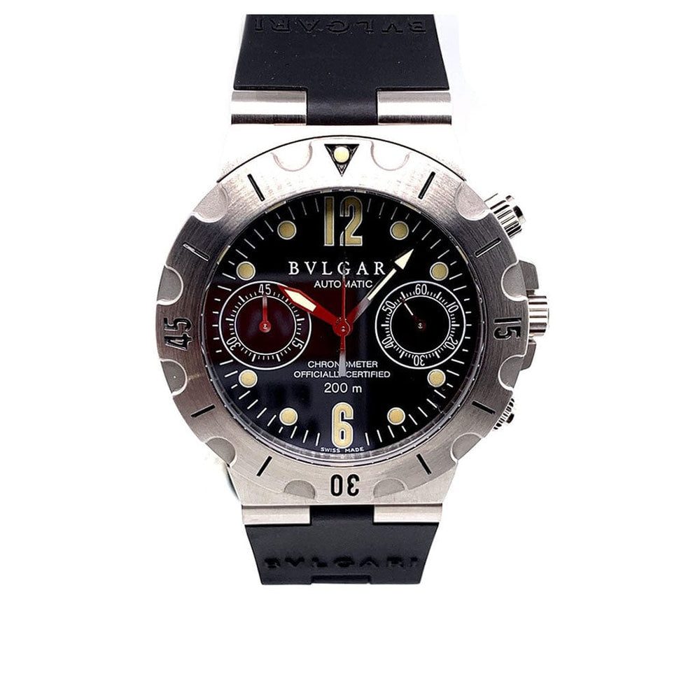 Bvlgari Diagono Chronograph Scuba Steel 38MM Pre Owned CJ Charles Jewelers