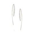 18k White Gold 0.74ctw Hook Trough Earrings