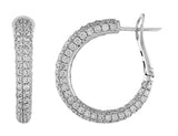 Pavé Diamond Omega Hoops