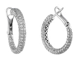 Pavé Diamond Omega Hoops