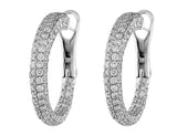 Pavé Diamond Omega Hoops