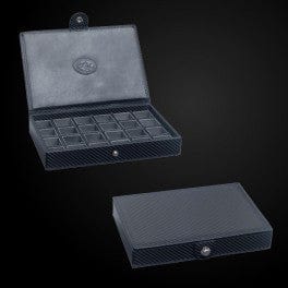 Cufflinks Storage Case for 24 pairs Woven Carbon Fiber Texture
