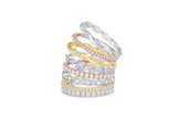 18k White Gold 0.56ctw Diamond Round Marquise Eternity Band