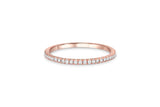 18k Rose Gold 0.15ctw Diamond Halfway Band