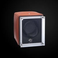 EvO Single Watch Winder with leather panels