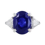 14ct Natural Ceylon Sapphire AGL Certified Ring in platinum