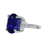 14ct Natural Ceylon Sapphire AGL Certified Ring in platinum