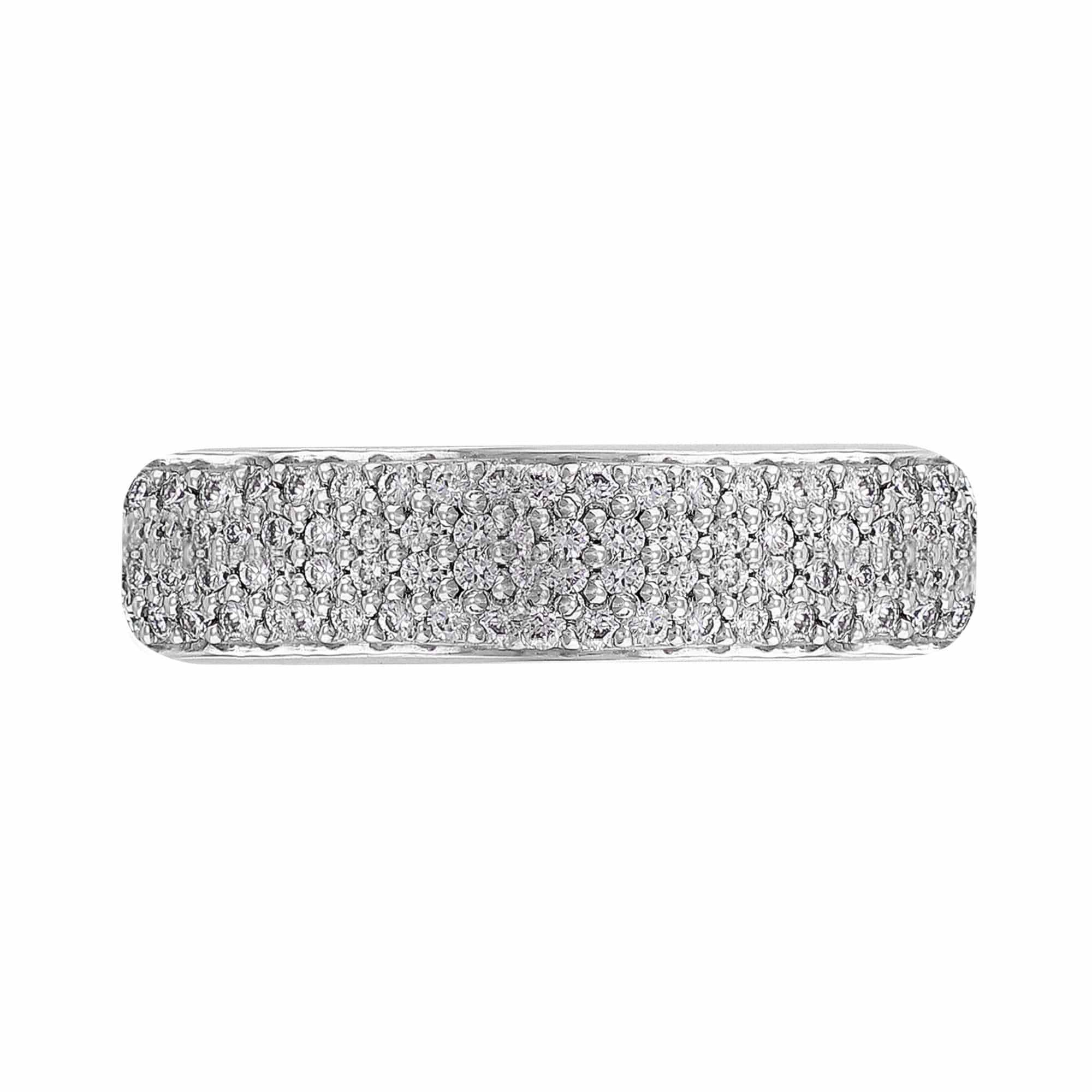 18k White Gold Triple Row Diamond Eternity Band – CJ Charles Jewelers