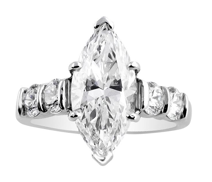3ct Marquise Cut Diamond Ring, GIA-certified
