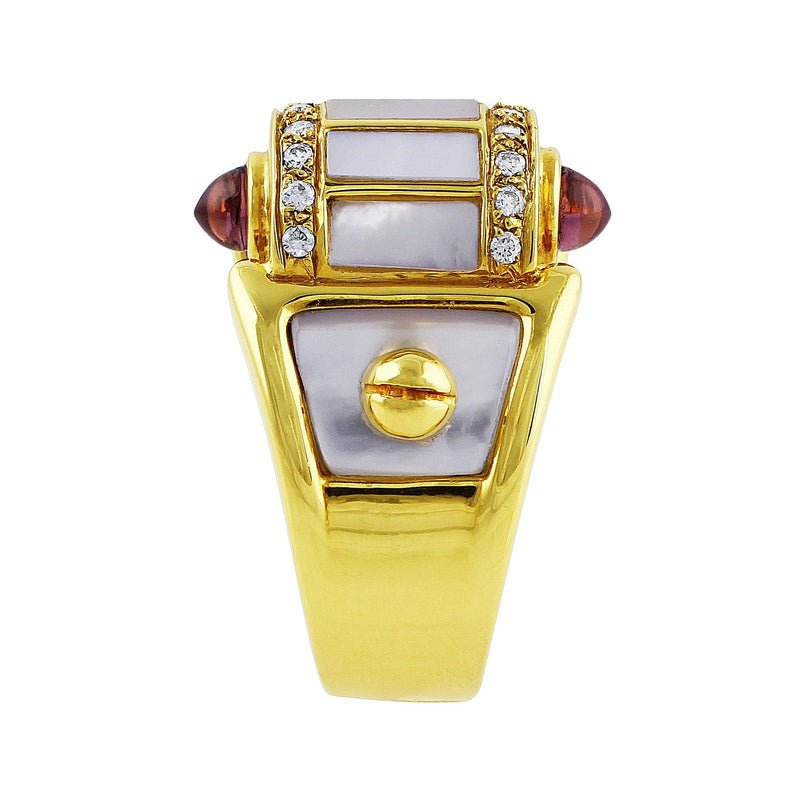 Estate Mother of Pearl Panel Ring