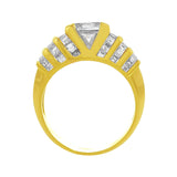 1.43ct Quadrillon Ring, center diamond GIA-certified