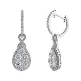 Diamond Cluster Teardrop Earrings