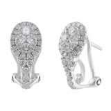 Diamond Teardrop Lever Back Earrings