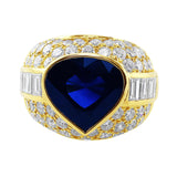 Estate 10.55ct Gubelin-certified Sapphire and Diamond Bulgari Ring