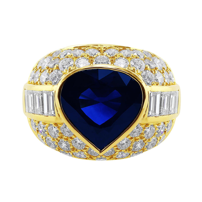 Sapphire Bulgari Ring 10ct Gubelin Certified Bulgari diamond