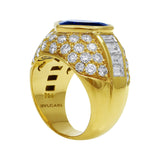 Estate 10.55ct Gubelin-certified Sapphire and Diamond Bulgari Ring