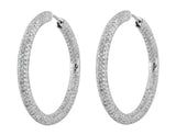 Full Pave Diamond Eternity Hoop Earrings