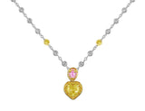 Yellow Diamond Heart Necklace