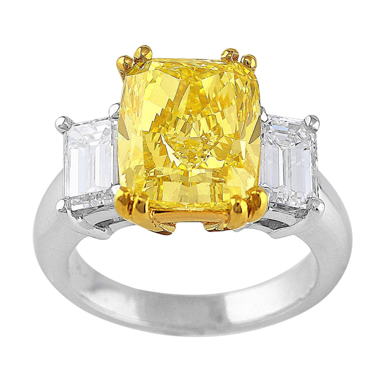 GIA-certified 6ct Fancy Intense Yellow Diamond Ring