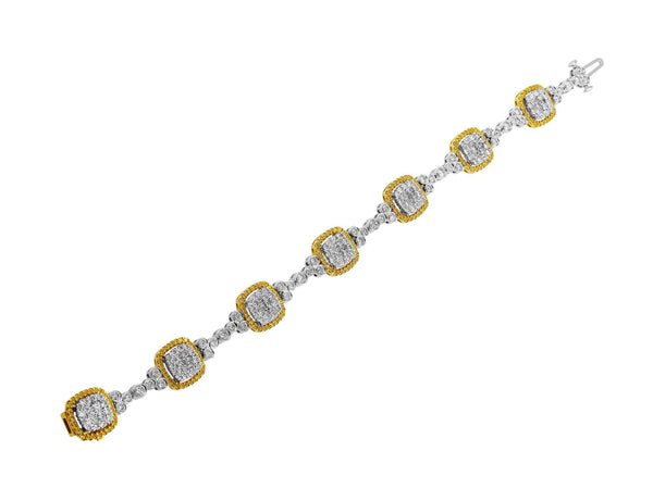 Yellow and White Gold Diamond Bracelet