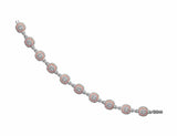 White and Pink Diamond Bracelet