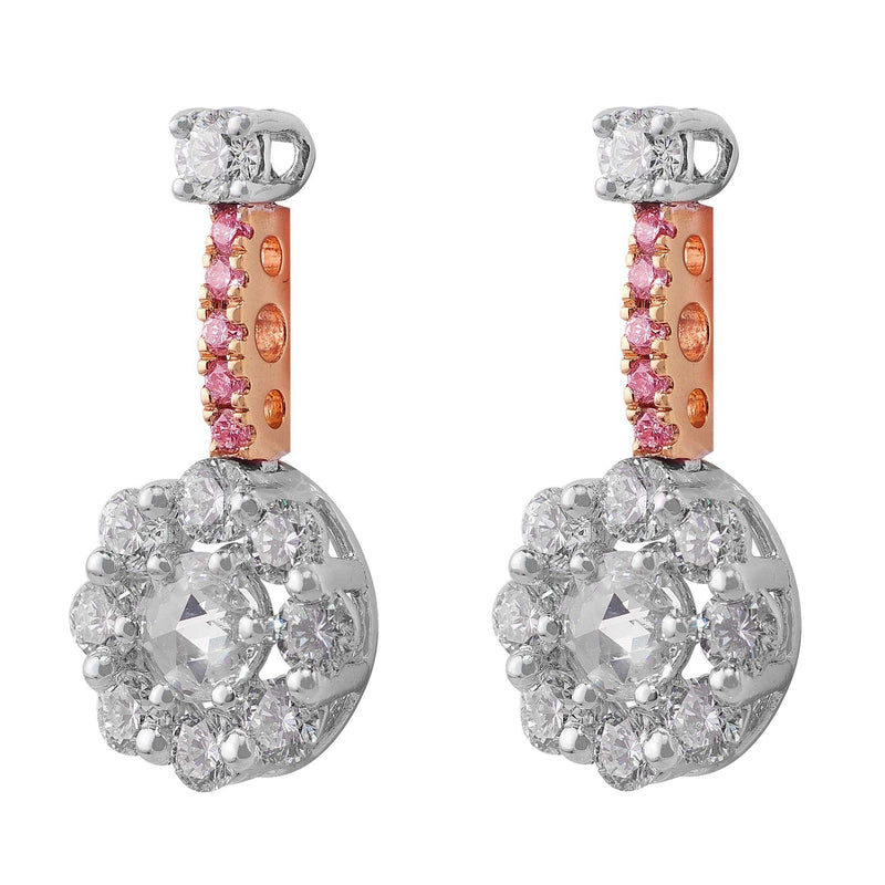 Rose cut Diamond Drop Earrings