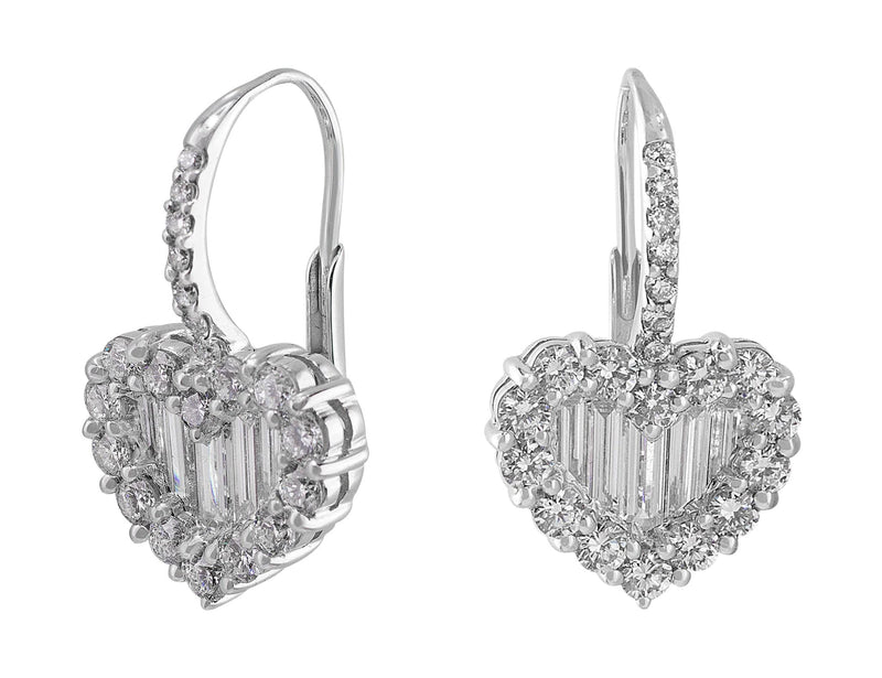 Diamond Heart Earrings