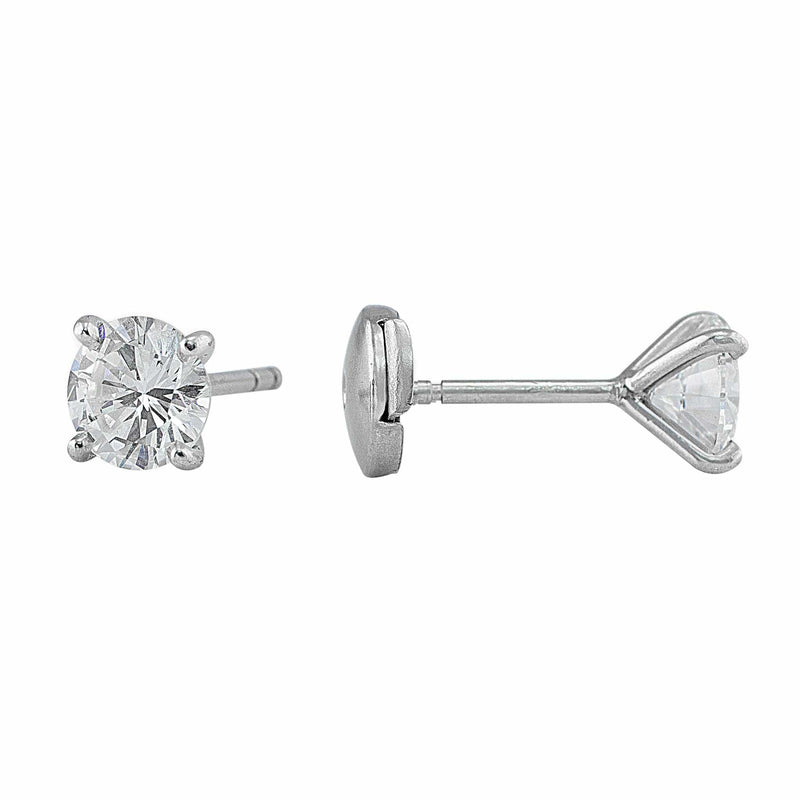 1.98ct Diamond Stud Earrings in platinum with La Pousette backs