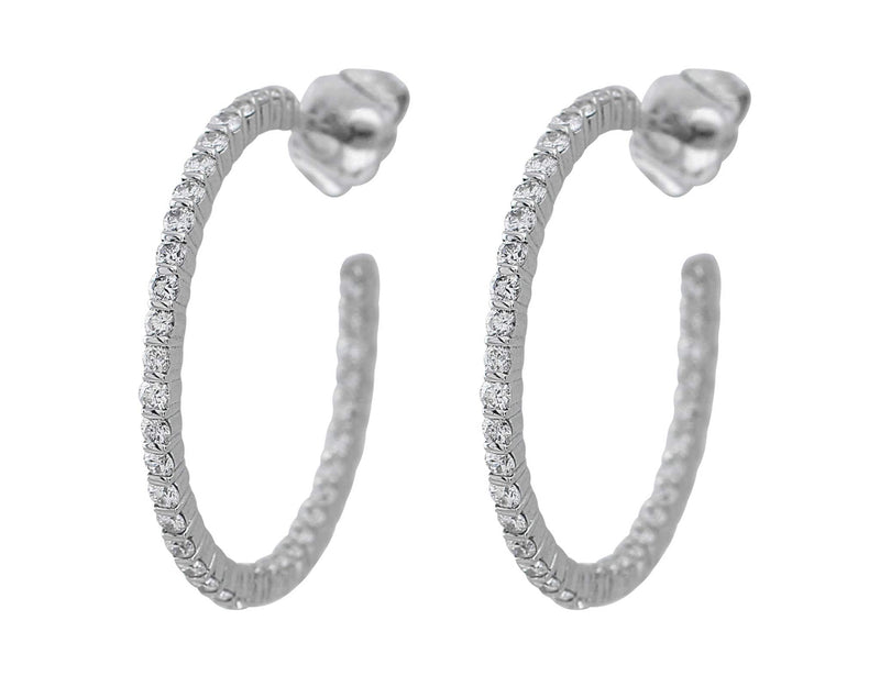 1ct Diamond Hoops