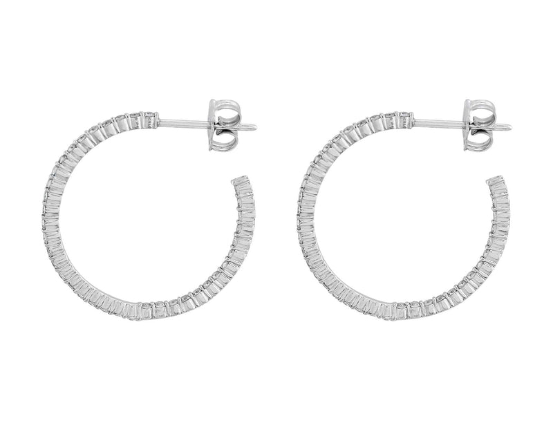 1ct Diamond Hoops