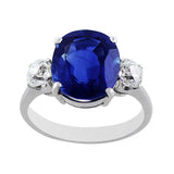 5.11ct Ceylon Sapphire Diamond Platinum Ring