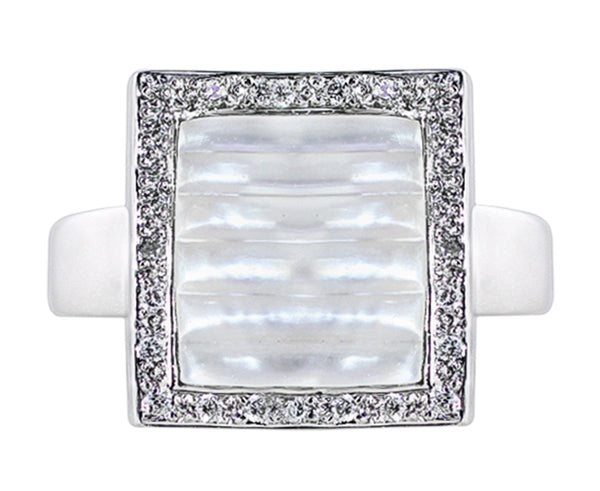 Estate Mother Of Pearl Diamond Ring