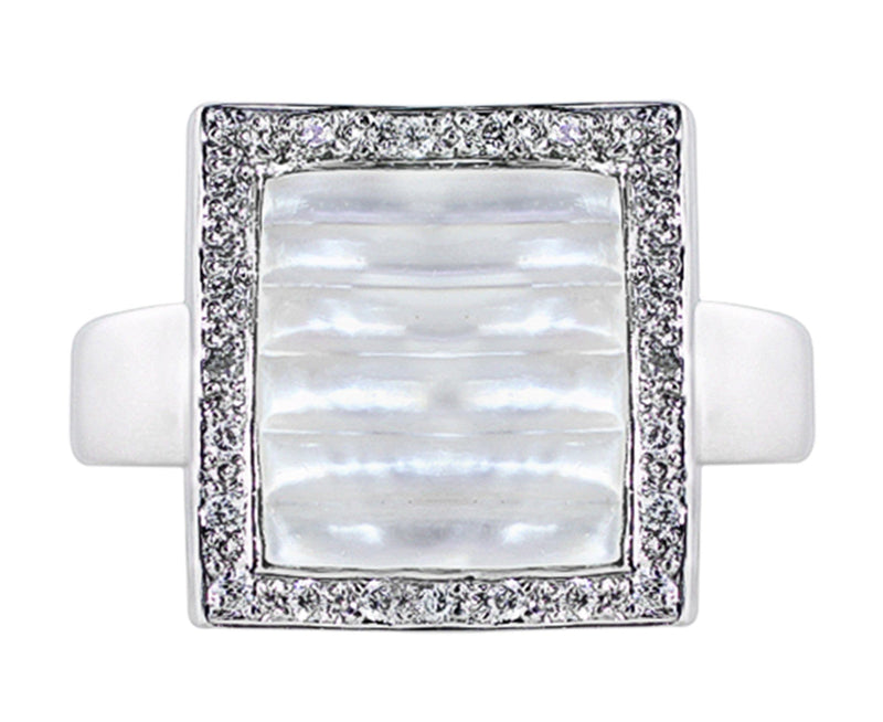 Estate Mother Of Pearl Diamond Ring