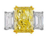 7ct Fancy Yellow Diamond Ring, Riviera collection