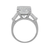 9ct Emerald Cut Diamond Platinum Ring, GIA-certified