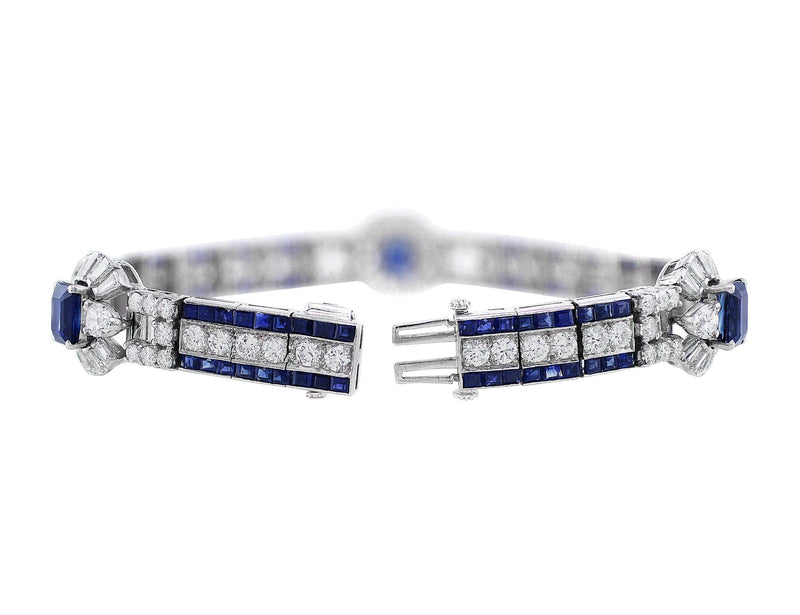 Estate Oscar Heyman Natural Color Sapphire Bracelet