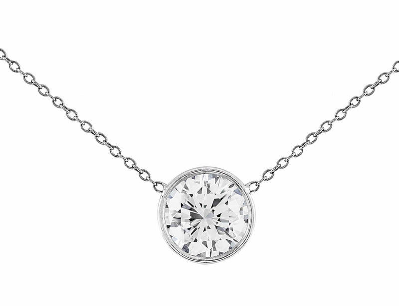 Estate 2ct Diamond Solitaire Necklace, Riviera collection