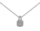 Diamond Square Drop Necklace