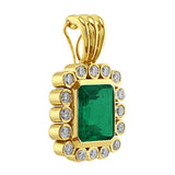 Estate Emerald Diamond Pendant