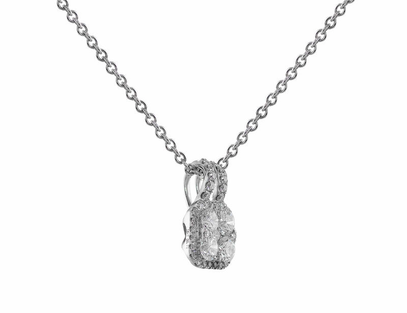 Diamond Square Drop Necklace