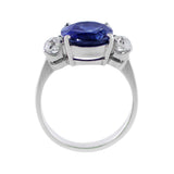 5.11ct Ceylon Sapphire Diamond Platinum Ring