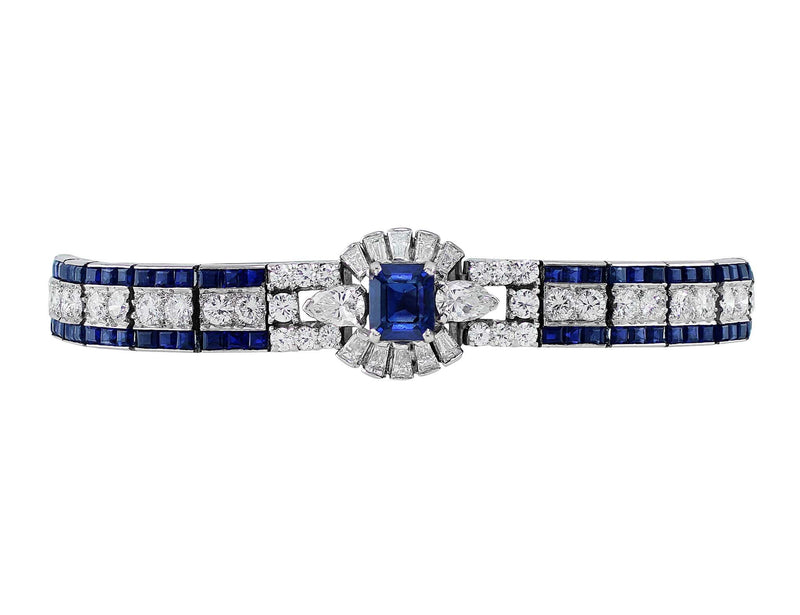 Estate Oscar Heyman Natural Color Sapphire Bracelet