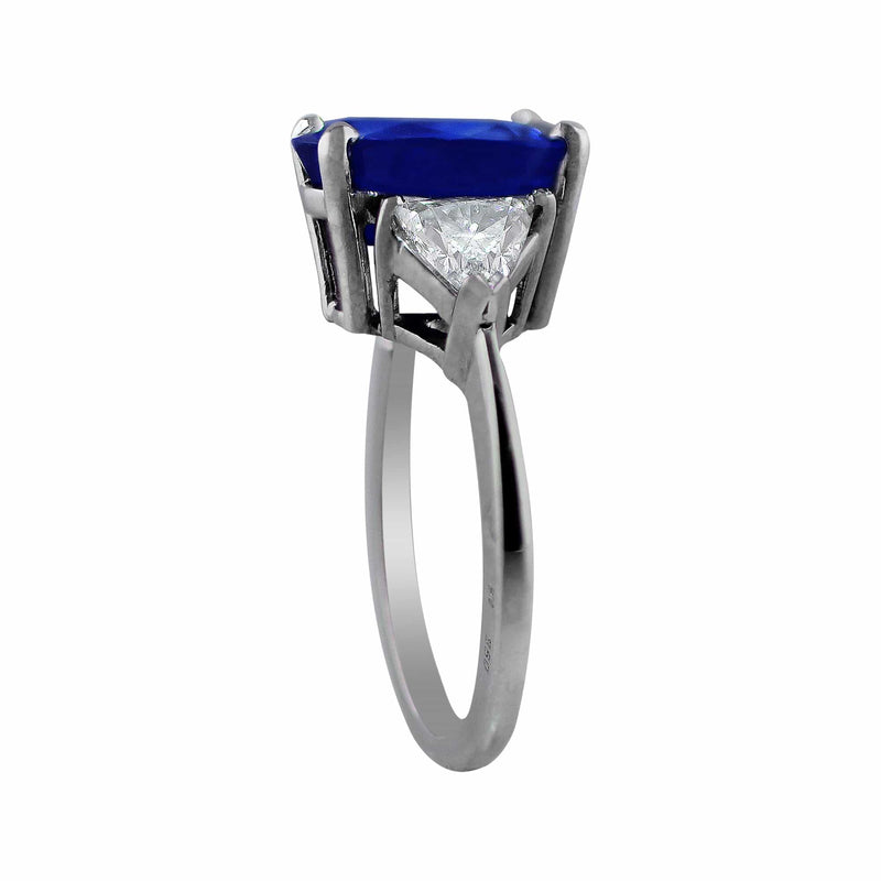 5.69ct Ceylon Sapphire Platinum Ring