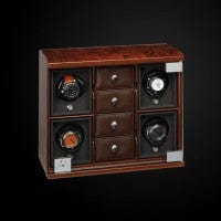 Watch Winder Four Module Compartment Trays Briarwood