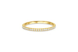 18k Yellow Gold 0.15ctw Diamond Halfway Band